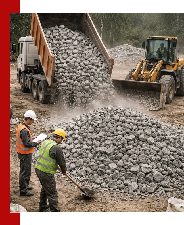 Гранитный щебень фракция 70-150 доставка в Белорецке