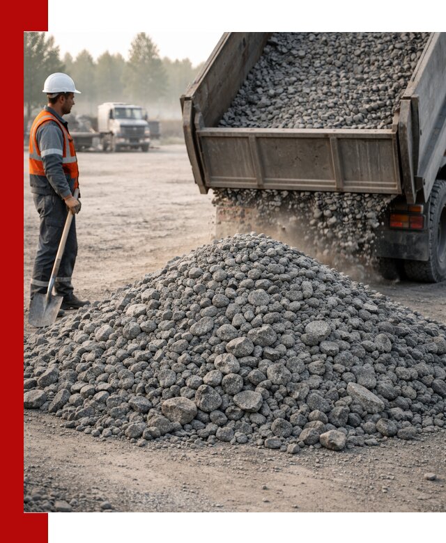 Гранитный щебень фракции 100–201 для строительства в Белорецке