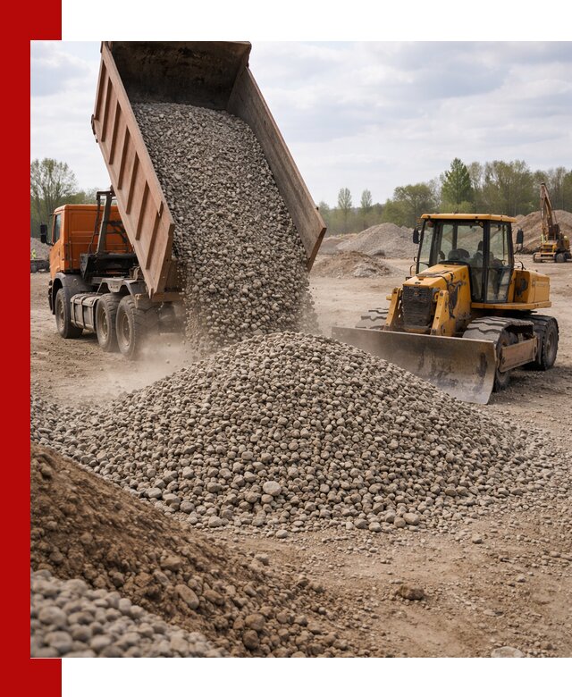 Доставка гравийного щебня фракции 40-70 в Белорецке