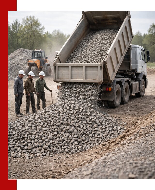 Доставка гравийного щебня фракции 70-120 в Белорецке