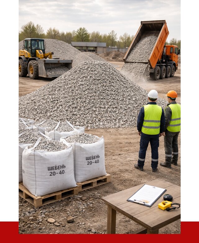 Известняковый щебень 20-40 в Белорецке от 2129 р. ПРОНЕРУДБлр