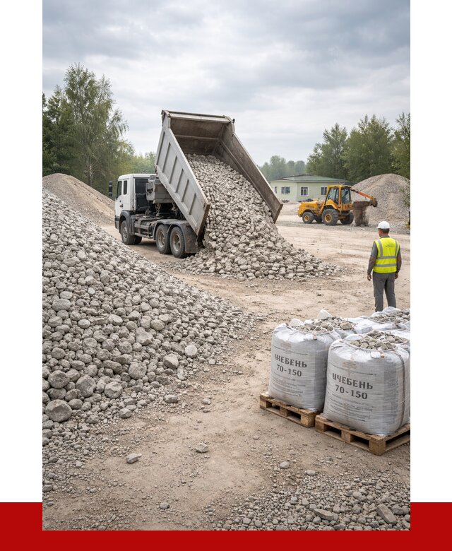 Известняковый щебень фракция 70-150 в Белорецке от 1267 р. | ПРОНЕРУДБлр