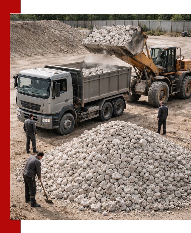 Известняковый щебень фракция 70–150 с доставкой в Белорецке