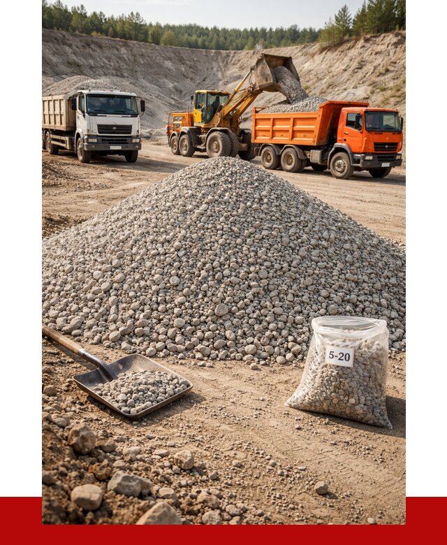 Доломитовый щебень фр. 5-20 в Белорецке от 4258 р. | ПРОНЕРУДБлр