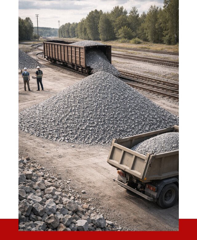 Железнодорожный щебень 20-60 в Белорецке от 1723 р. | ПРОНЕРУДБлр