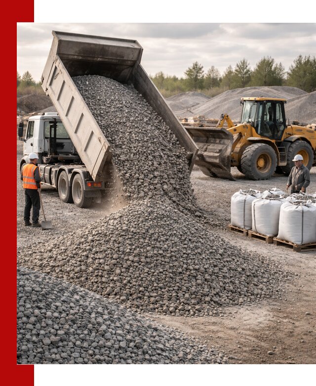 Бетонный щебень фракция 5–20 с доставкой в Белорецке