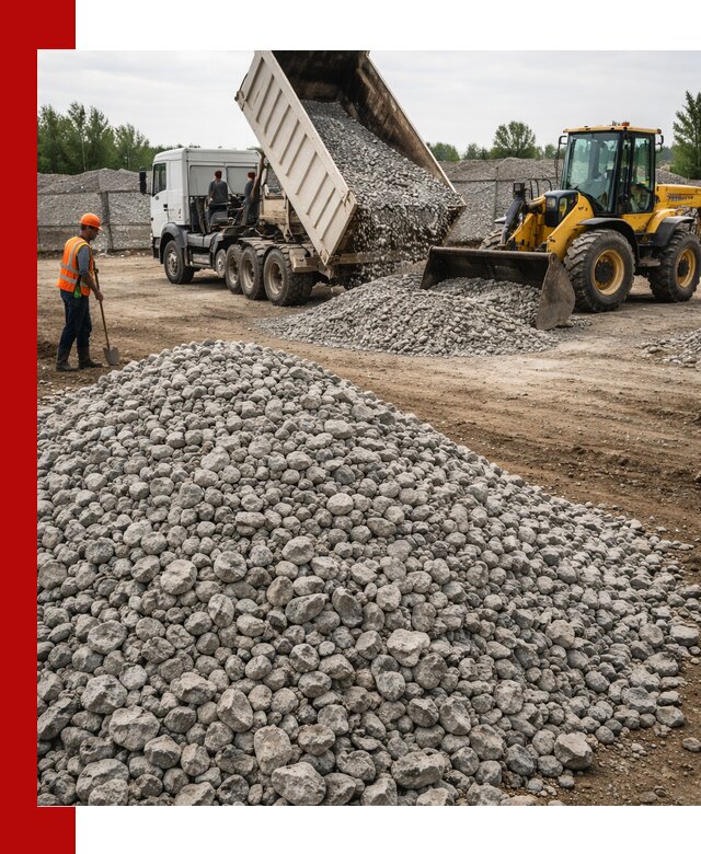 Доставка бетонного щебня фракции 40-70 в Белорецке