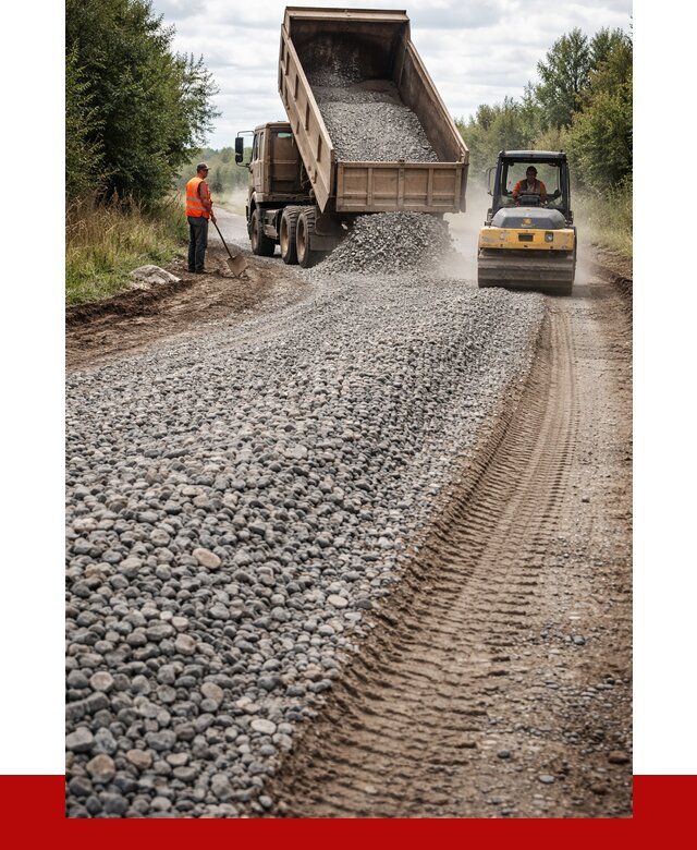 Щебень для отсыпки дороги в Белорецке от 2737 р. ПРОНЕРУДБлр