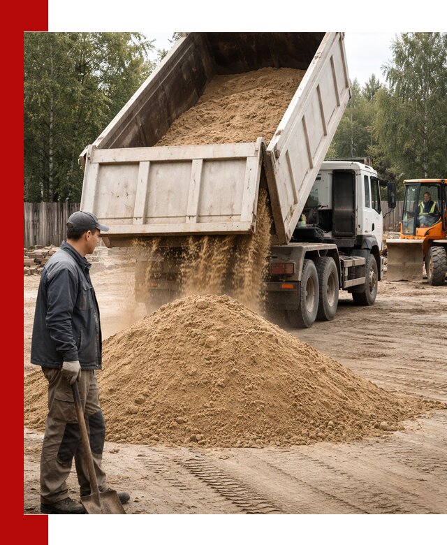 Доставка и продажа песка с разгрузкой в Белорецке