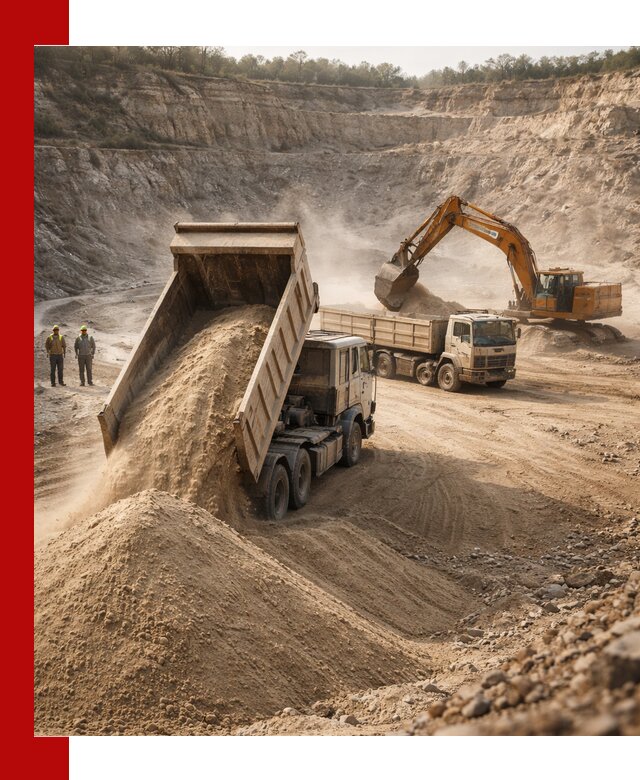 Карьерный песок навалом с доставкой в Белорецке