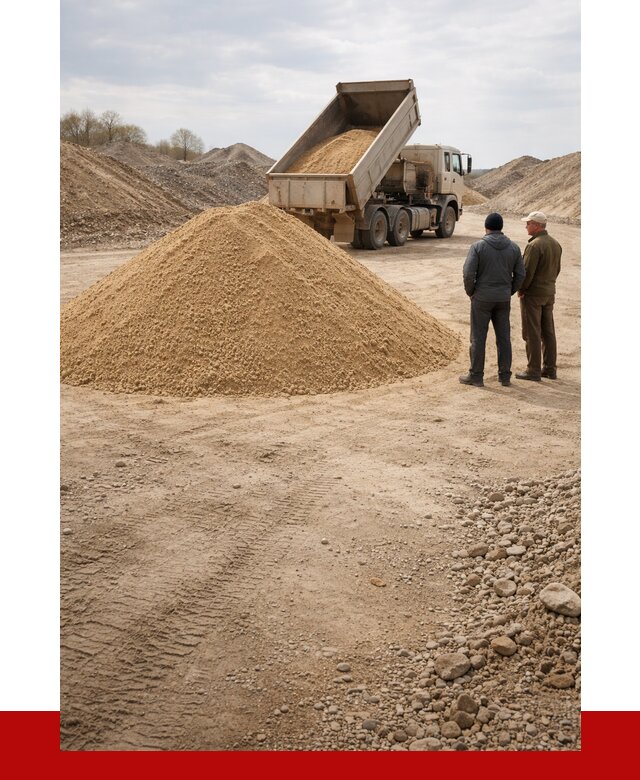 Карьерный песок крупнозернистый в Белорецке от 8616 р | ПРОНЕРУДБлр