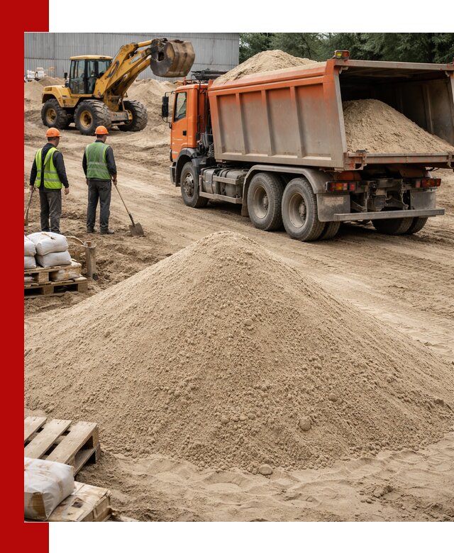 Доставка и продажа мытого речного песка в Белорецке
