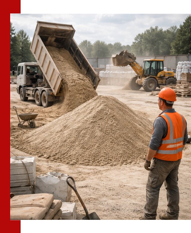 Доставка строительного песка с самосвалом в Белорецке