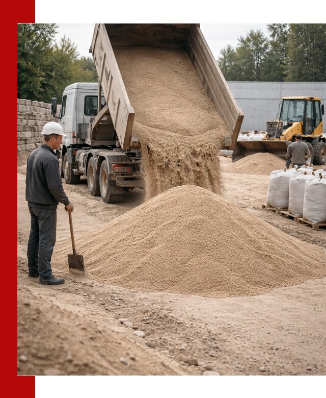 Кварцевый песок фракция 0–3 мм с доставкой в Белорецке