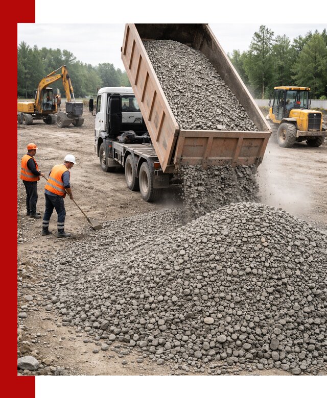 Доставка гравия фракции 40-70 в Белорецке оптом и в розницу