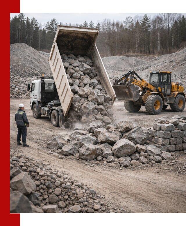 Доставка и продажа бутового гранитного камня в Белорецке