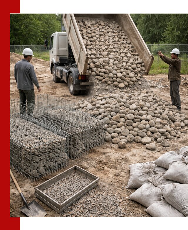 Камень для габионов фракция 70–151 в Белорецке