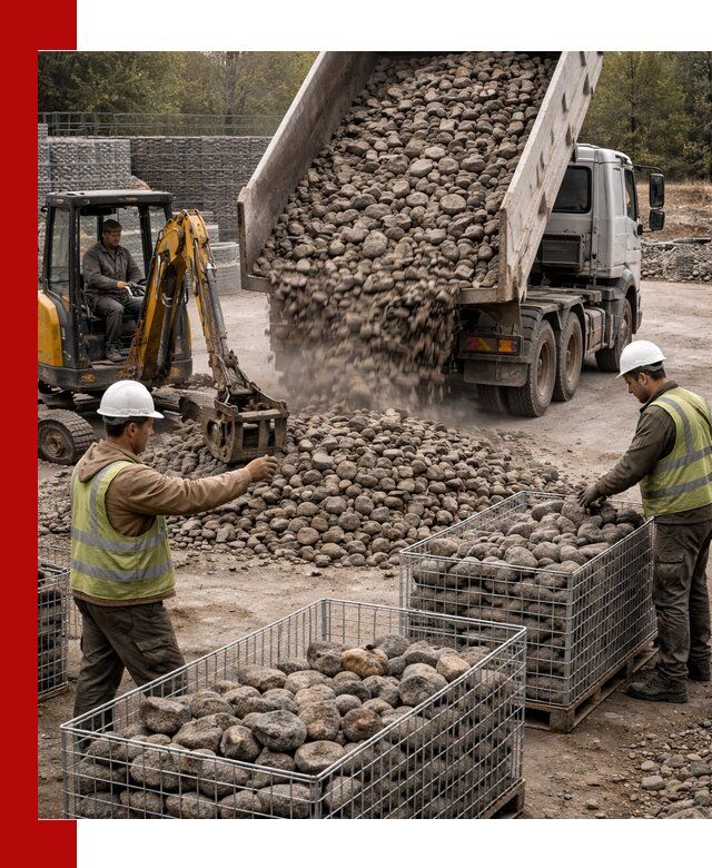 Камень для габионов фракция 100–201 в Белорецке