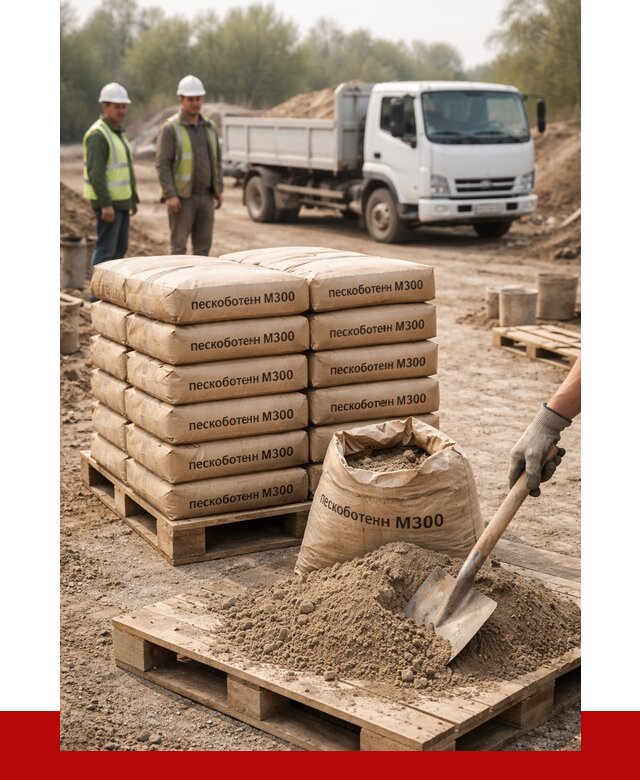 Пескобетон М300 в Белорецке с доставкой от 4714 р. за куб | ПРОНЕРУДБлр