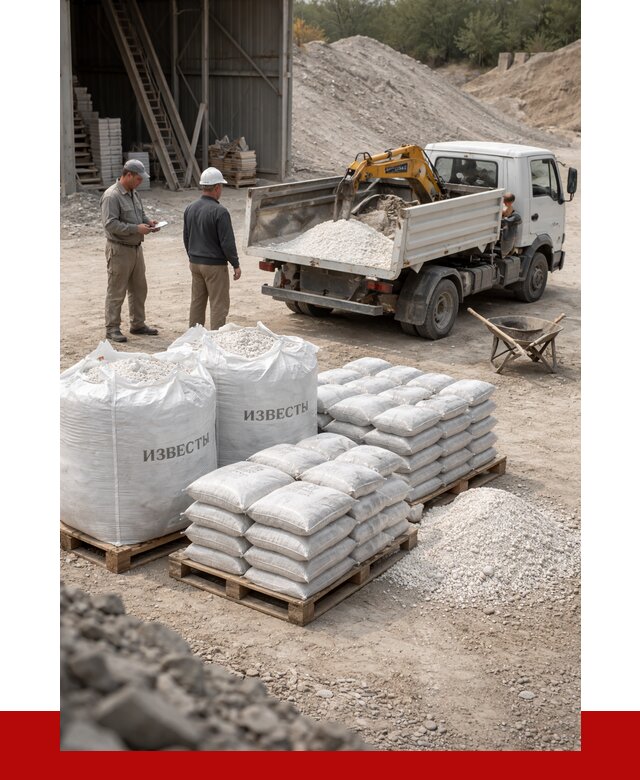 Известь строительная в Белорецке с доставкой от 4258 р. | ПРОНЕРУДБлр