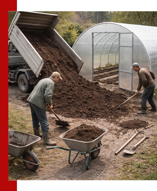 Грунт для теплицы с доставкой в Белорецке — плодородный субстрат под растения