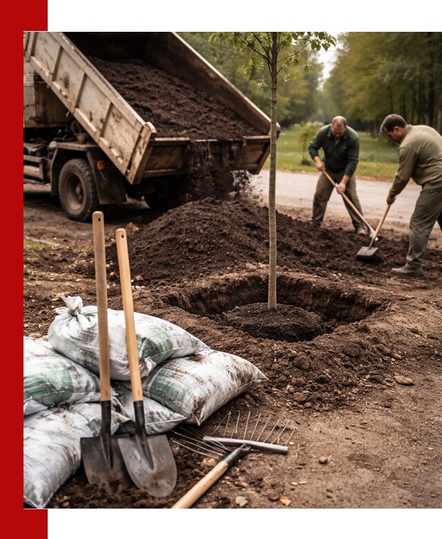 Грунт для посадки деревьев в Белорецке — доставка и подготовка почвы