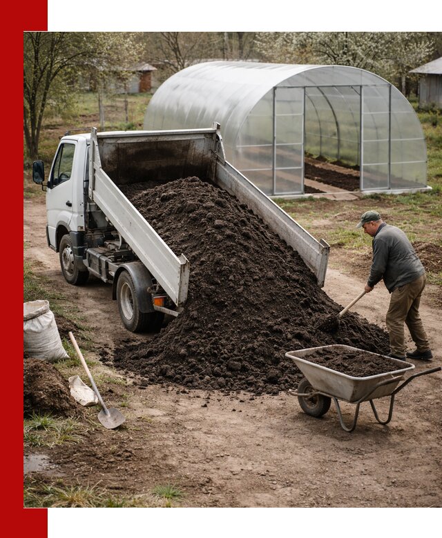 Чернозем для теплицы с доставкой в Белорецке