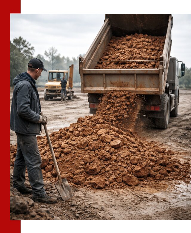 Глина для засыпки в Белорецке с доставкой самосвалами