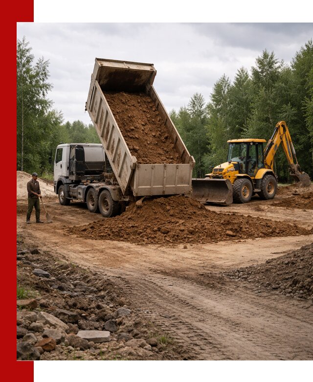 Доставка суглинка самосвалами в Белорецке подсыпка и планировка
