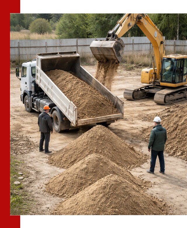 Доставка супеси вагонными и автопартиями в Белорецке