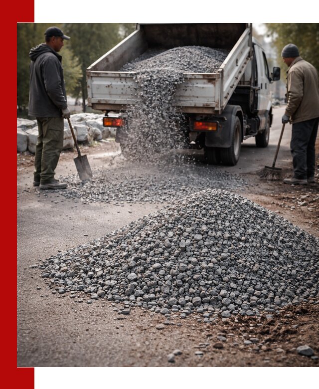 Гранитная крошка для посыпки дорог и тротуаров в Белорецке