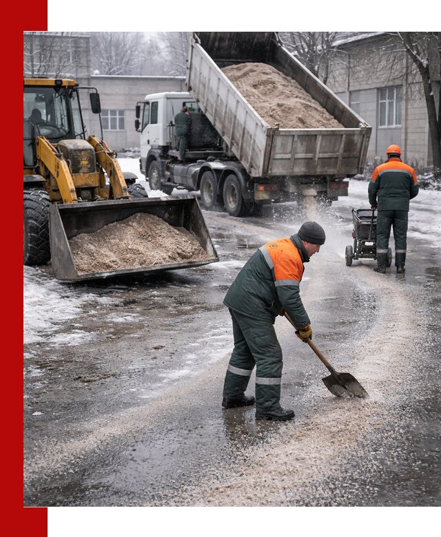 Реагент против гололеда с доставкой и нанесением в Белорецке