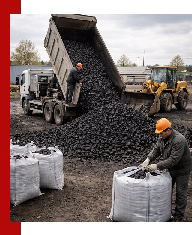 Доставка каменного угля в Белорецке оптом и в розницу