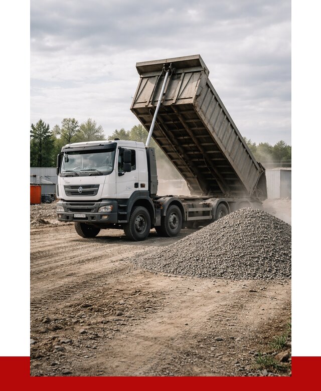 Доставка самосвалом 40 кубов в Белорецке от 9123 р. | ПРОНЕРУДБлр