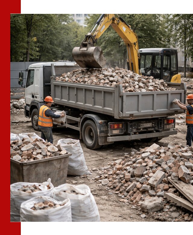 Вывоз строительного мусора в Белорецке с самосвалами и контейнерами