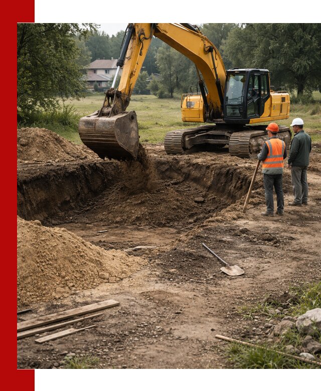 Рытье котлована под фундамент в Белорецке (быстро и недорого)