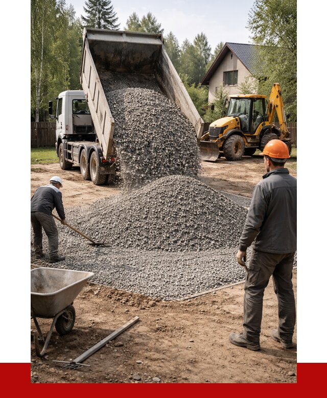 Отсыпка участка щебнем в Белорецке от 6589 р. ПРОНЕРУДБлр