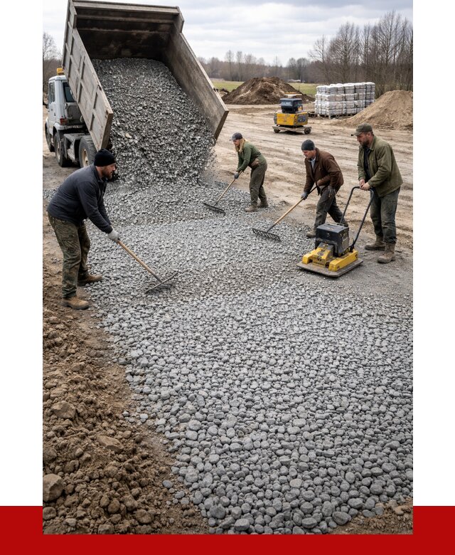 Устройство щебеночной подушки в Белорецке от 4562 р. ПРОНЕРУДБлр